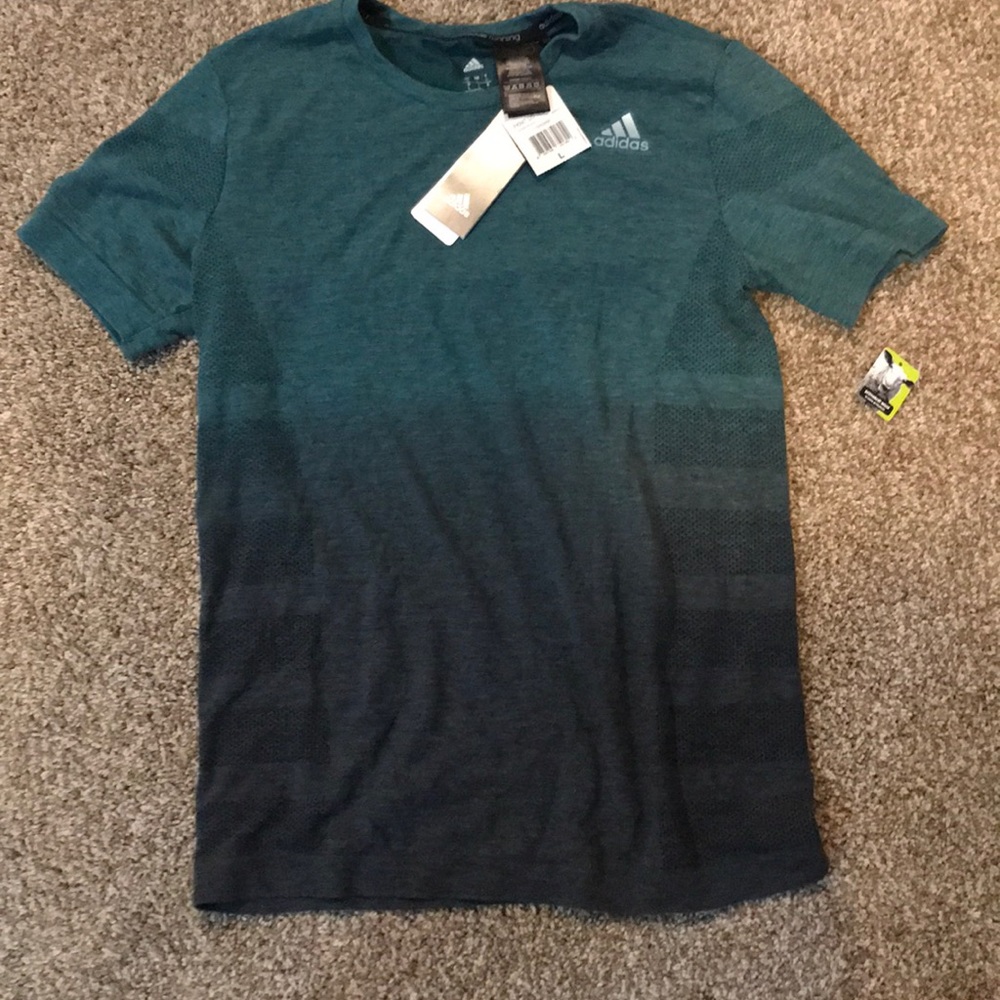Adidas Blue Ombré Climalite Running Shirt